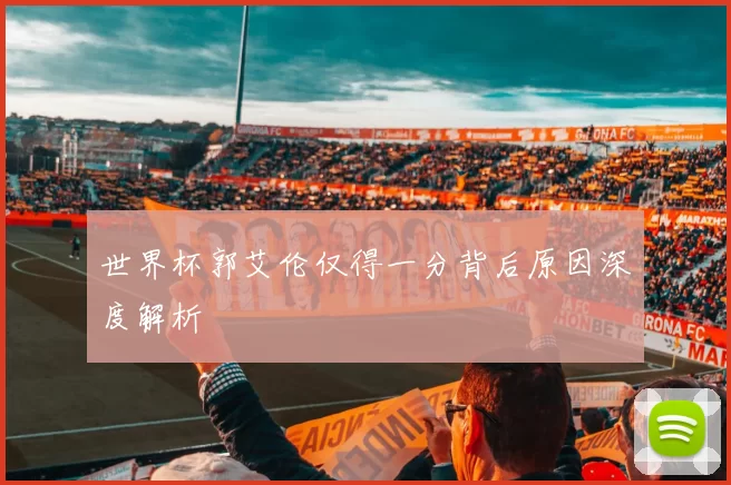 世界杯郭艾伦仅得一分背后原因深度解析
