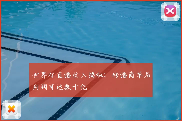 世界杯直播收入揭秘:转播商单届利润可达数十亿